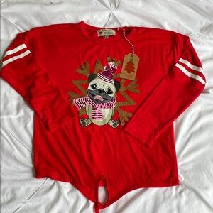 Red Pug Christmas Sweater